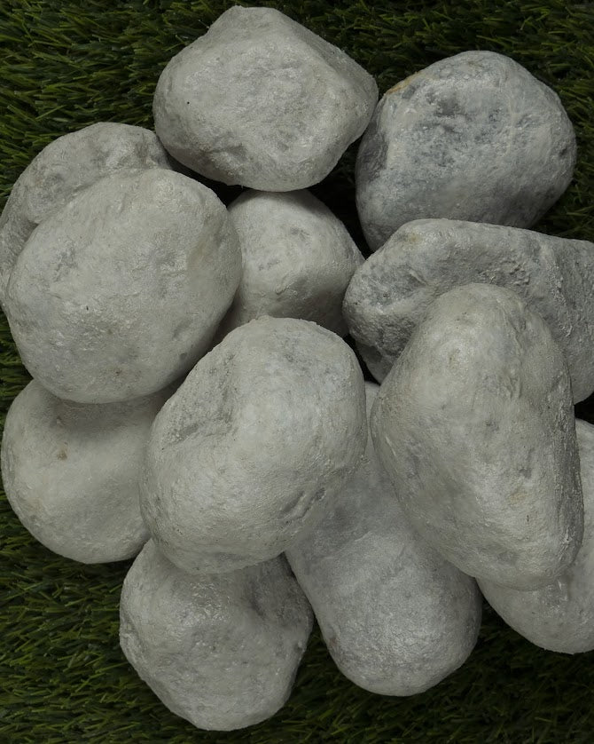 Dettaglio ciottoli di marmo Carrara - Medio grandi