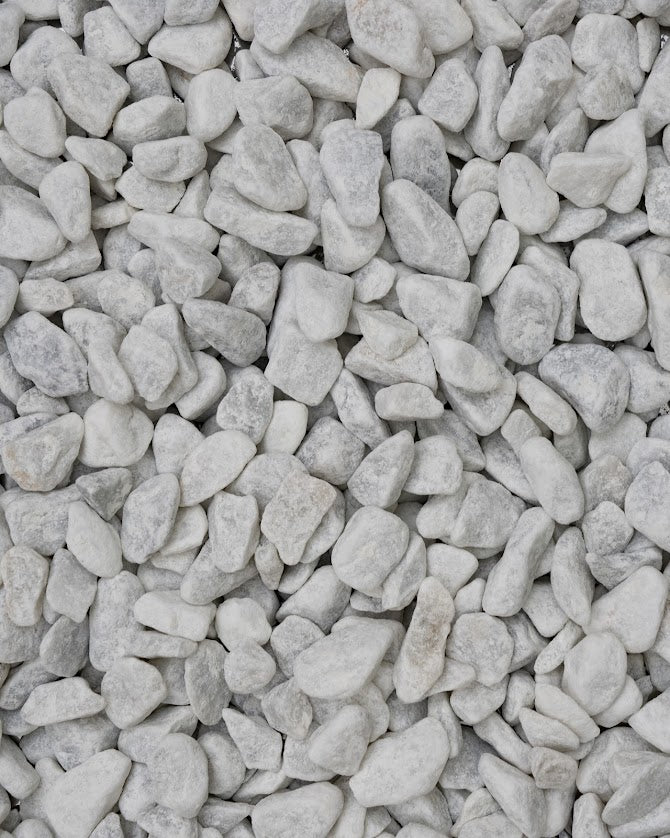 Mix di ciottoli di marmo bianco di Carrara