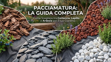 Guida alla pacciamatura: cosa scegliere tra Corteccia, Lapillo Vulcanico, Ardesia e Ciottoli